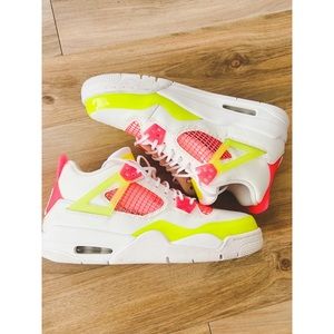 Jordan 4 Retro White Lemon Pink Sz 7